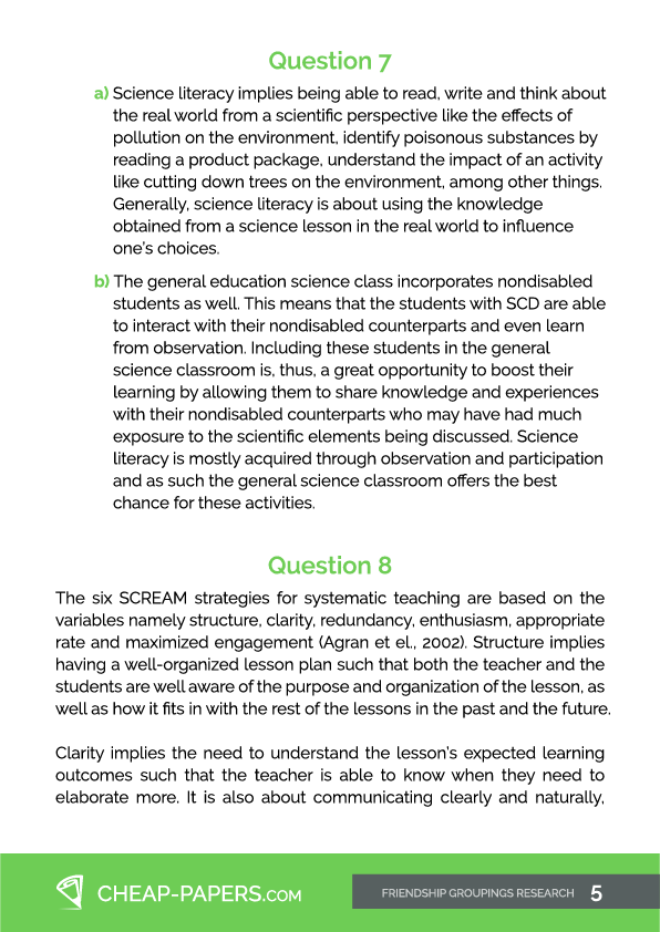 course work sample