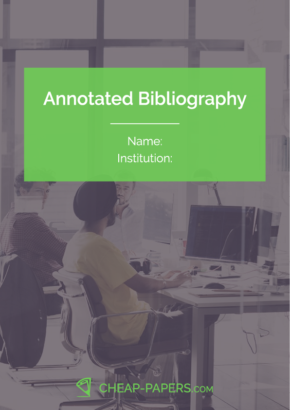 Annotated Bibliography Example