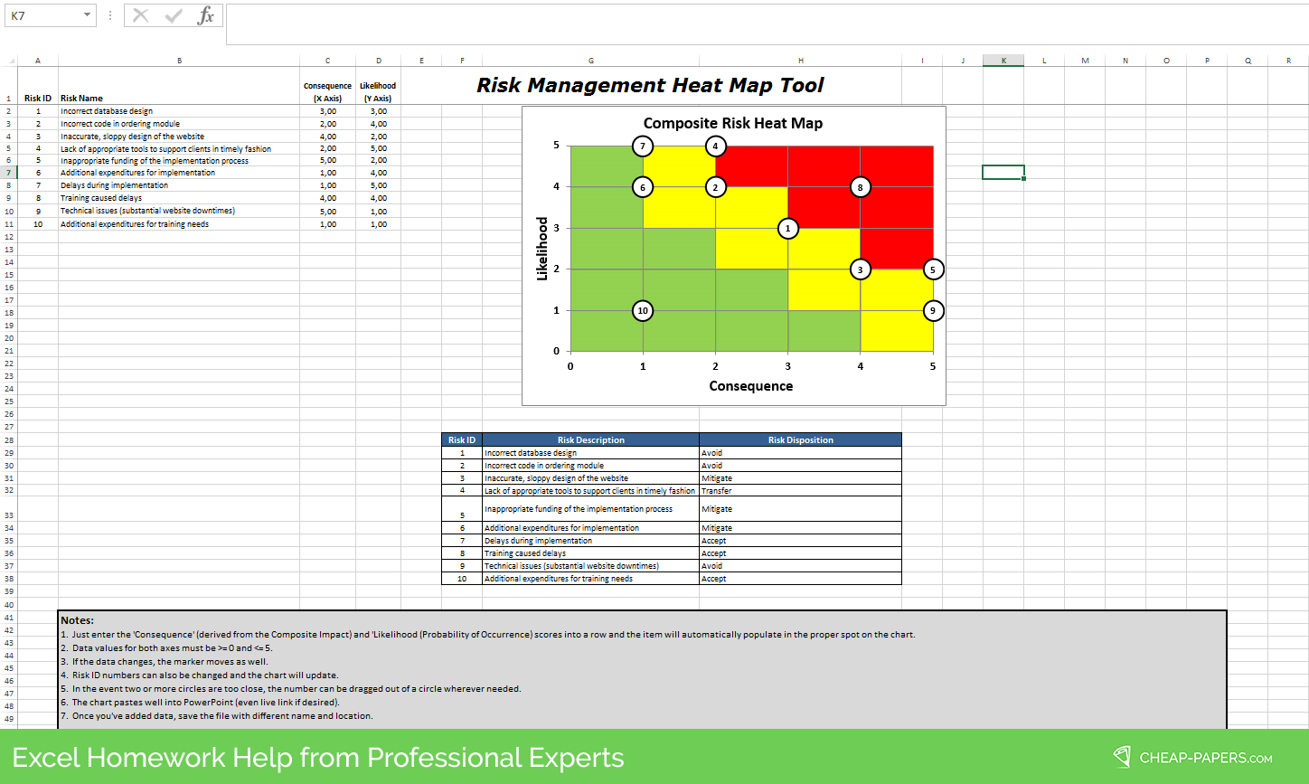 help with excel assignments